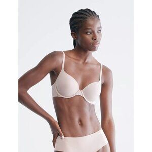 NWT Calvin Klein Perfectly Fit Modern T-Shirt Bra Sz 34DD Fresh Taupe Padded
